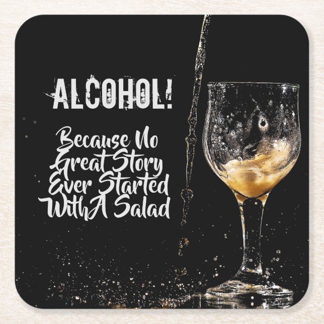 Carré Citations potables profondes de dessous de verre (Devant)