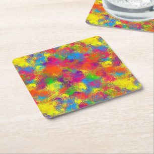 Carré CKC Paint Can Florals DESSOUS DE VERRE PAPIER
