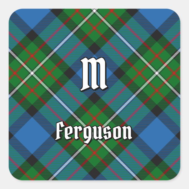 Carré Clan Ferguson Tartan Square Sticker (Devant)