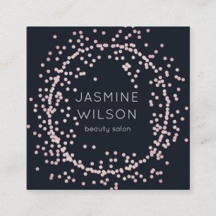 Carré Classique Confetti   Carte de visite minimaliste