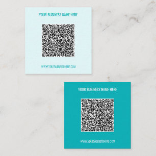 Carré Code QR et Carte de visite de texte personnalisé V