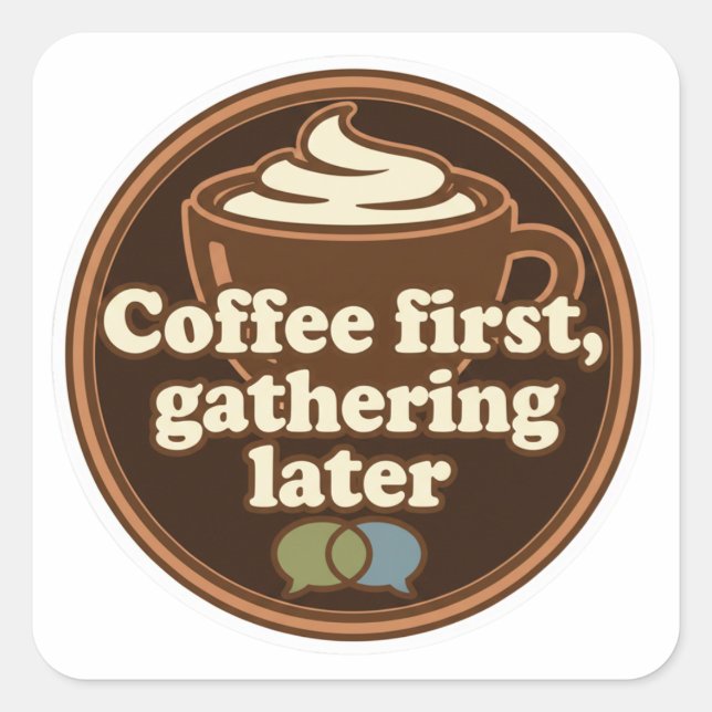 Carré Coffee Lover Daily Ritual Sticker (Devant)