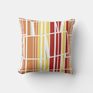 Carré coloré Boîte motif rayures Coussin