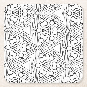 Carré colorer mes cercles et triangles dessous de verre