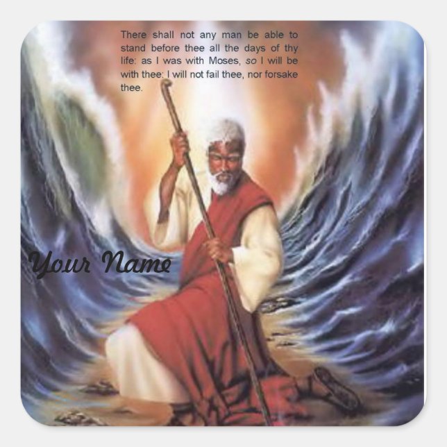 Carré Comme j'étais avec Moses sticker (Devant)