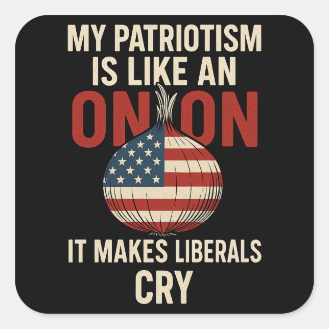 Carré Comme Un Sticker D'Oignon (Devant)