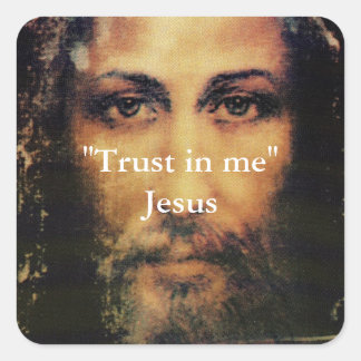 Carré Confiance en moi - Image de Sticker de Jésus-Chris