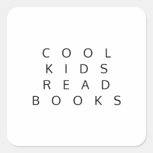 Carré COOL ENFANTS LIRE LIVRES Sticker