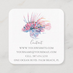 Carré Corail côtier Lionfish Carte de visite