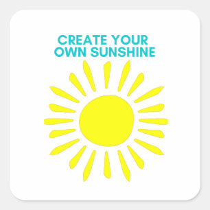 Carré Créez votre propre Sticker Sunshine