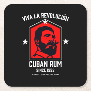Carré Cuba Libre Rum Drinkers Dessous de verre de la Rév