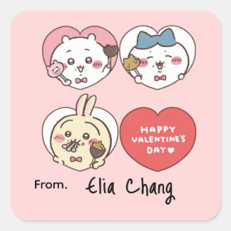 Carré Cute anime  kawaii valentine sticker