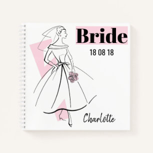 Carré de carnet de mariée rose