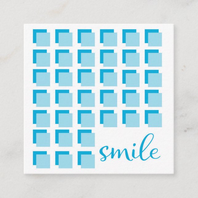 Carré de carte de référence de dentiste (Devant)