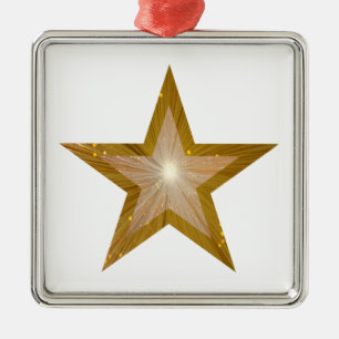 Carré de décoration Gold Star blanc