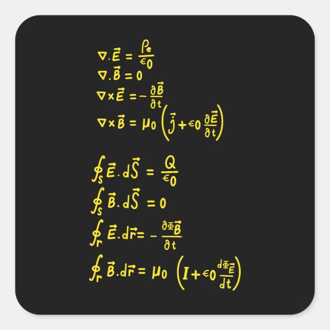 Carré de formule physique Invitation Sticker (Devant)