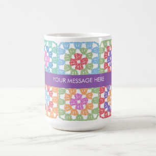 Carré de grand-mère au crochet Mug