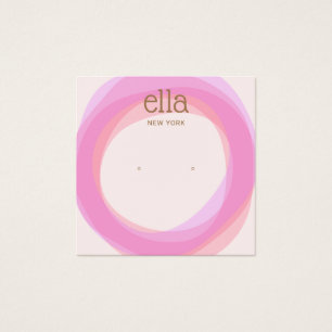 Carré de la carte d'affichage des cercles roses