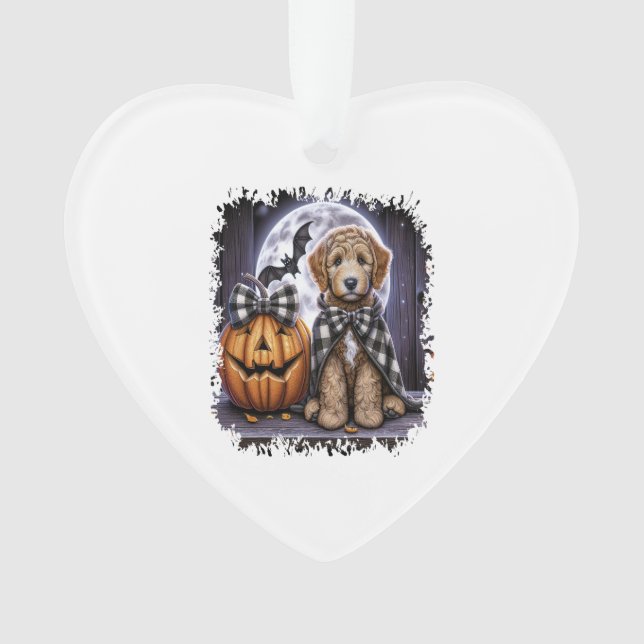 Carré de Labradoodle pour Halloween (devant)