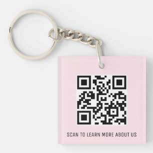 Carré de logo personnalisé Porte - clé de code QR 