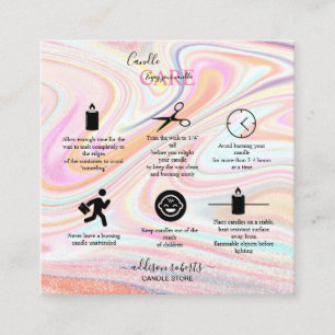 Carré de soins aux bougies rose esthétique Carte d
