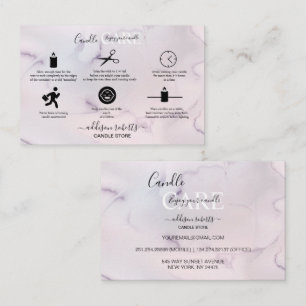 Carré de soins aux bougies rose esthétique Carte d