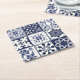 Carré Dessous de verre avec le motif d'Azulejos