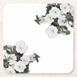 Carré Dessous de verre blancs Petunia