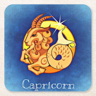 Carré dessous de verre capricorne zodiac