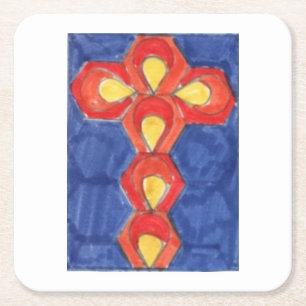 Carré Dessous de verre Carrés Cross Motif