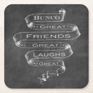 Carré Dessous de verre Chalk Bunco