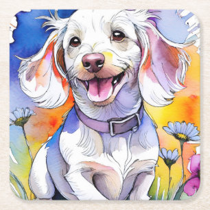 Carré Dessous de verre Chien Chien Chien Chien Chien Chi