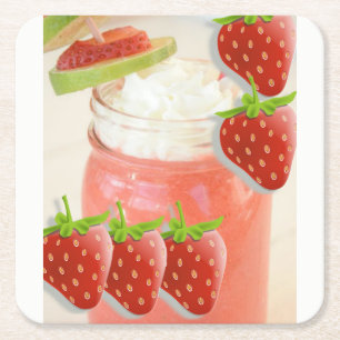Carré Dessous de verre Daquiri aux fraises