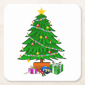 Carré Dessous de verre d'arbre de Noël