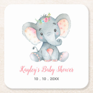 Carré Dessous de verre de Baby showers pour filles (rose