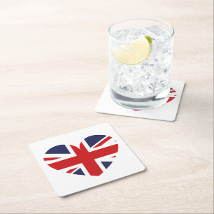 Carré Dessous de verre de boisson du drapeau britannique