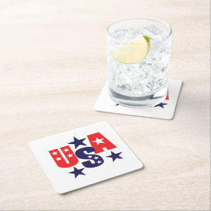 Carré Dessous de verre de boisson papier patriotique