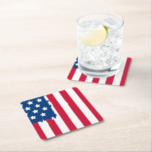 Carré Dessous de verre de boisson papier patriotique