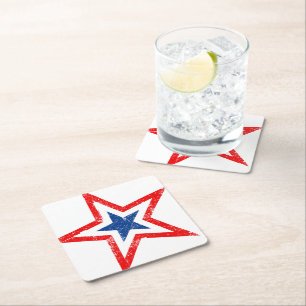 Carré Dessous de verre de boisson Patriotic Star