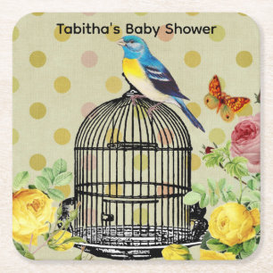 Carré Dessous de verre de boisson personnalisé Bird & Bu