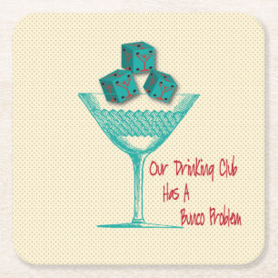 Carré Dessous de verre de Bunco - notre club potable a