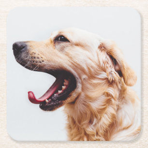 Carré Dessous de verre de chiens mignons 1