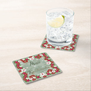 Carré Dessous de verre de couronnes de Mele Kalikimaka