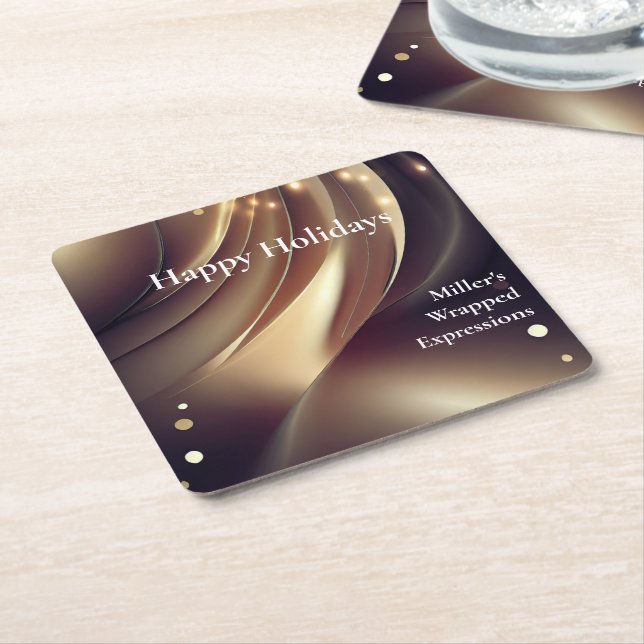 Carré Dessous de verre de documents d'entreprise jetable (Incliné)