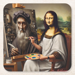 Carré Dessous de verre de fête : Mona Do da Vinci