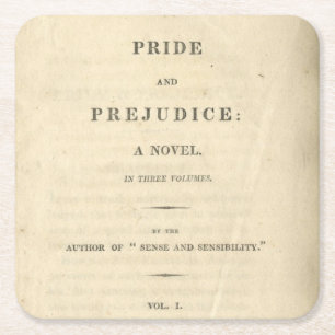 Carré Dessous de verre de fierté et de préjudice