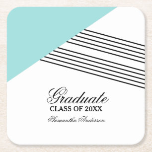 Carré Dessous de verre de graduation de la bande géométr
