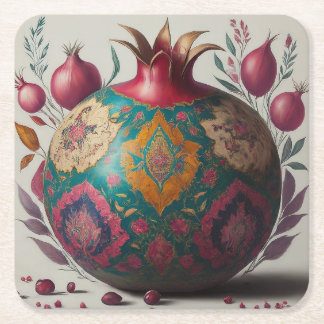Carré Dessous de verre de la grenade Yalda
