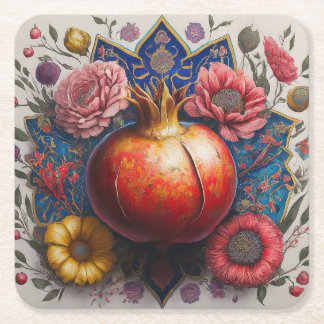 Carré Dessous de verre de la grenade Yalda