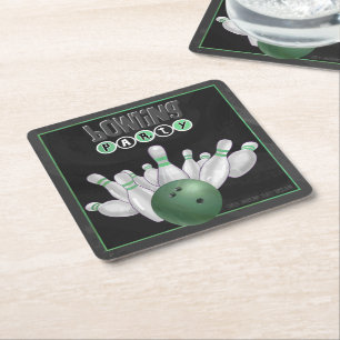Carré Dessous de verre de la partie cool Green Bowling